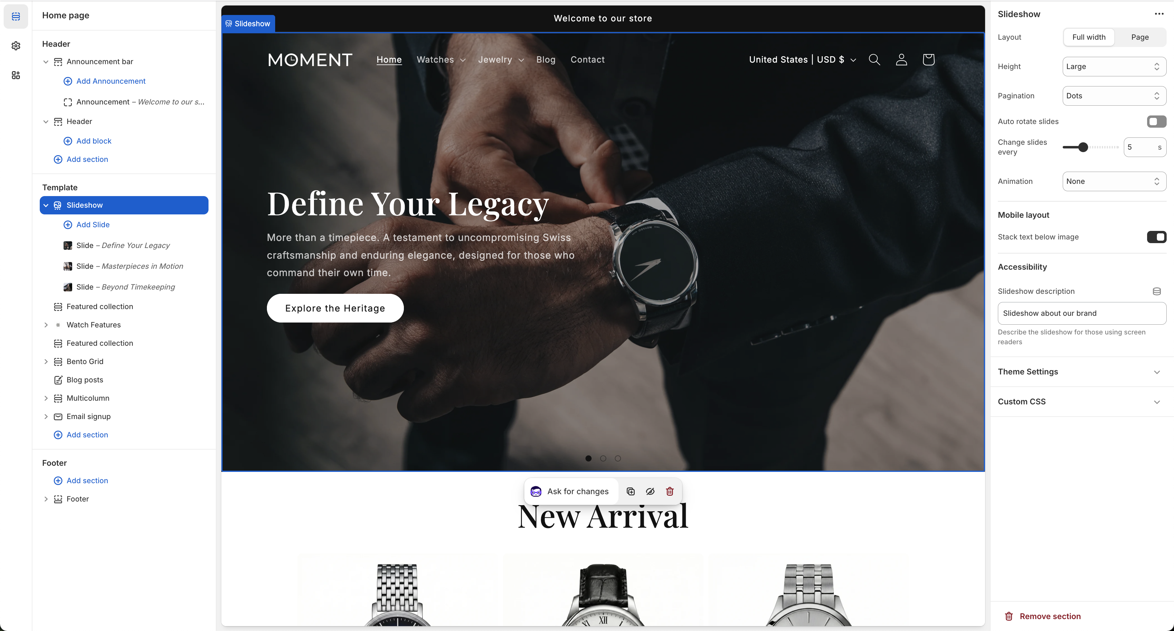 Slideshow Configuration